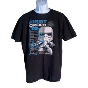 STAR WARS Short Sleeve Pull-Over FIRST ORDER Black T-Shirt 2XL